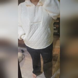 Lane Bryant Cream Teddy Jacket